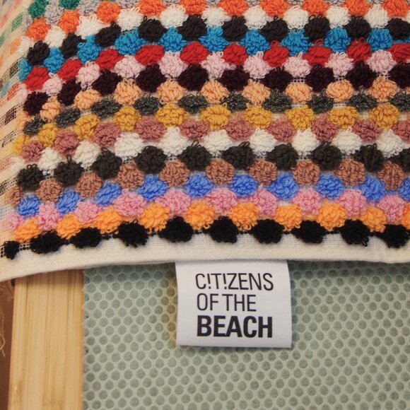 Rainbow Double Sided Pom Pom Turkish Hand Towel - Picture 4 of 6